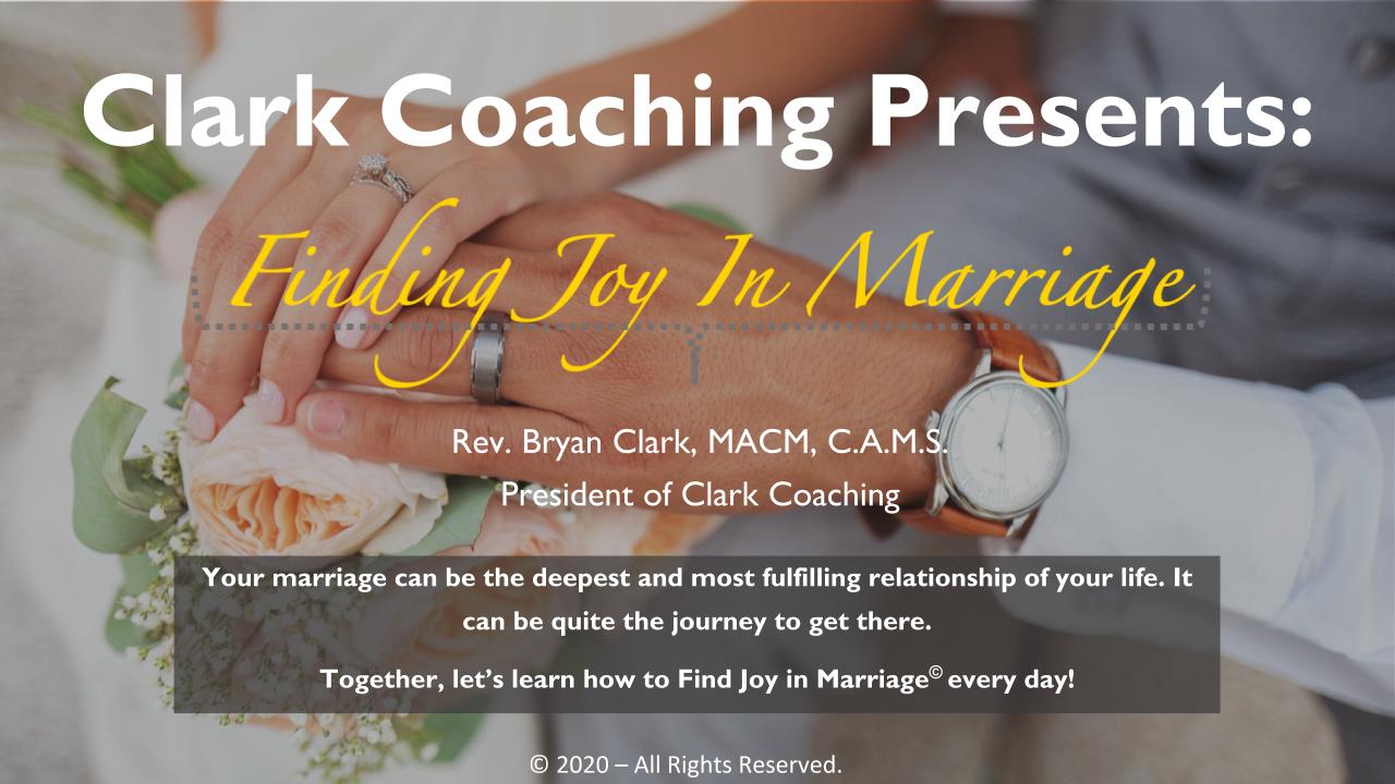 Finding Joy in Marriage (3)